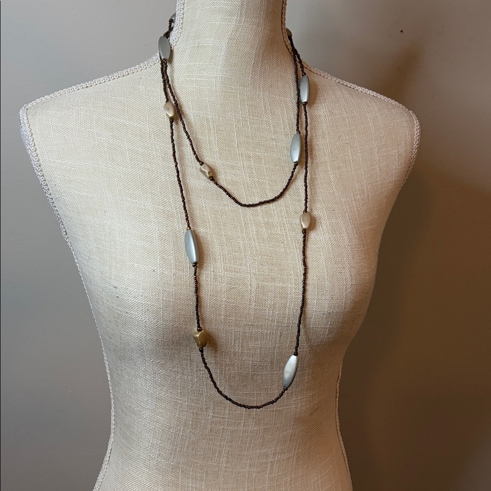 Elegant Long Beaded Necklace